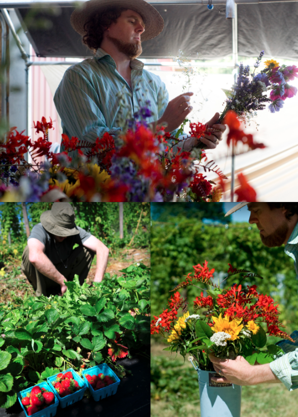 Finn RIver Farm Wedding FLowers and Strawberries