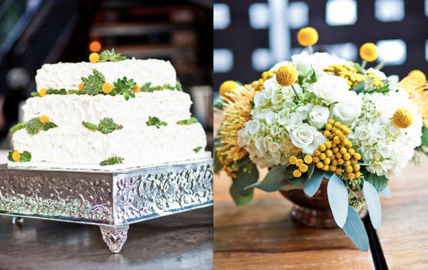 Real Wedding cake and decor style from Seattle