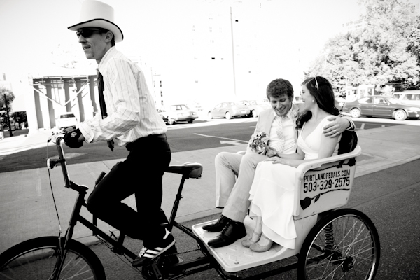 pedicab portland eco friendly green wedding transportation brenton salo